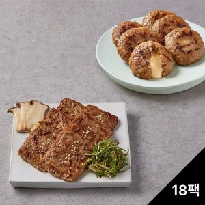 삼원가든 떡갈비 총 18팩 (두툼떡갈비 160g X16팩(32장)+치즈떡갈비100gX2팩(2장))[33833577], 16개