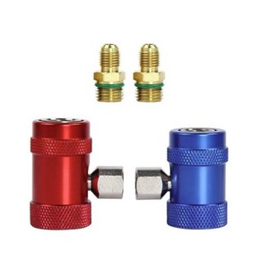 매니폴드R1234YF 고압저압세트 조절 냉매주입 퀵커플러 아답터 커넥터(R134A호환않됨), 고압저압2개세트, 1개