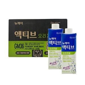 대상웰라이프 뉴케어 액티브 오리지널 프로틴 건강식 완전균형영양식, 200ml, 24개