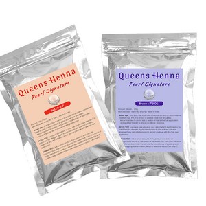 퀸즈 펄 시그니처 천연헤나염색약 Queens Peal Signatue Henna, 2개, 레드1&브라운1