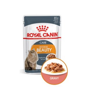 로얄캐닌 어덜트 인텐스 뷰티 파우치 고양이 습식사료 습식사료/주식캔/주식파우치, 85g, 2개