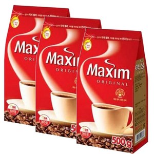 맥심 오리지날 커피, 500g, 3개