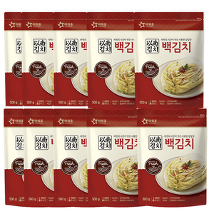 아워홈 이남김치 백김치 500g 캠핑음식, 10개