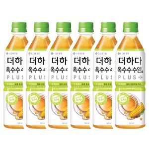 (무료배송) 롯데 더하다 옥수수 수염차 500ml x 6개