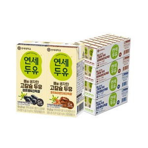 [연세] 뼈를생각한 고칼슘두유 진득찰 180mlX96팩(검은콩48팩+호두&아몬드48팩), 1세트, 180ml