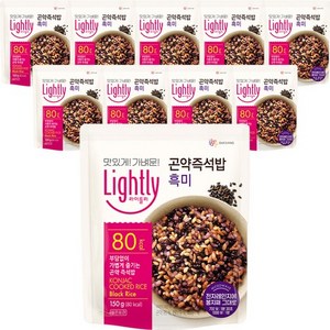 라이틀리 곤약즉석밥 흑미, 150g, 20개