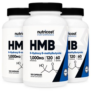 뉴트리코스트 HMB 1000mg, 3개, 120정