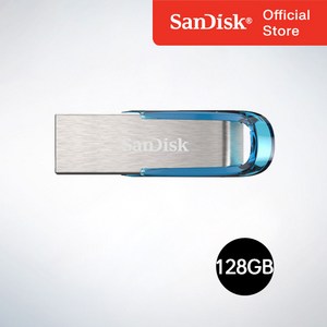 샌디스크코리아 공식인증정품 USB 메모리 Ultra Flair 울트라 플레어 USB 3.0 CZ73 128GB 트로피칼 블루, 트로피칼블루