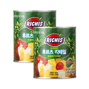 리치스 트로피칼 후르츠 칵테일 원터치, 850g, 2개