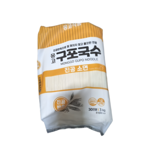 몽고식품 구포국수 진공소면, 3kg, 3개