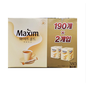 맥심 화이트골드 190개 x 2박스 대용량, 11g, 380개입, 1개