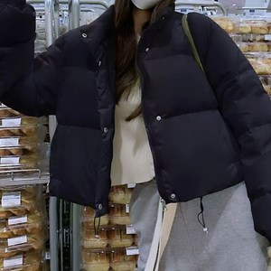 쪼예 데일리 기본템 웰론 스트링 숏 패딩 (L/XL)