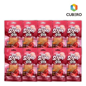 [단백질22%/실온보관] 바로먹는 꼬마 오징어 순대 (매운맛), 10개, 50g