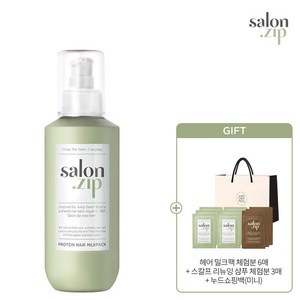 정샘물 살롱집 단백질 헤어 밀크팩 200ml(밀크팩 6매+샴푸3매), 1개, 200ml