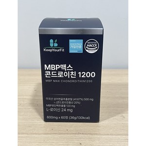 미국산 저분자 상어연골 콘드로이친 1200 MBP 식약처 HACCP 인증 킵유어핏, 60정, 1개