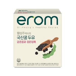 이롬 황성주 국산콩 검은콩과검은참깨 두유 190ml, 32개