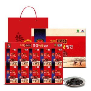 명기삼 고려천년수 홍삼녹용절편 + 쇼핑백, 200g, 1개