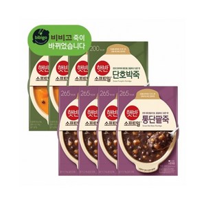 비비고 단호박죽 280g*4+통단팥죽 280g*4, 280g, 8개, 280g