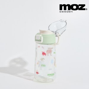 MOZ 스웨덴 원터치 트라이탄 키즈 보틀 물병, 1개, 480ml, 포레스트그린