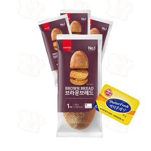 삼립 부시맨빵 브라운브레드 15봉+버터후레시 10개 증정, 60g, 15개