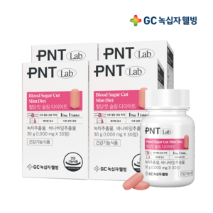 GC녹십자웰빙 PNT 혈당컷 슬림 다이어트 바나바잎 추출물 카테킨, 30정, 30g, 4개