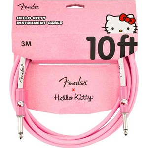 Fender Hello Kitty 악기 케이블 3m10피트 기타 핑크 166190, 10 FT, 10FT