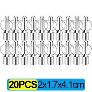 강력한 금속 키체인 네오디뮴 마그네틱 걸쇠 목걸이 키체인 여행 사무실 링 휴대용 도구 20 개 1, 20PCS