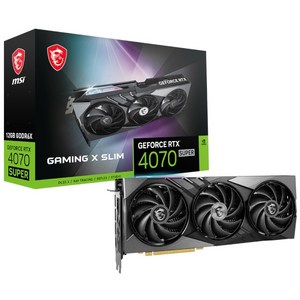 MSI 지포스 RTX 4070 SUPER 게이밍 X 슬림 D6X 12GB 트라이프로져3, RTX 4070 SUPER 게이밍  트라이프로져3