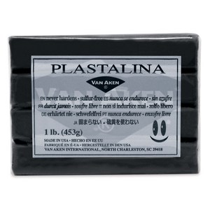 전문가용 유점토 Plastalina 453g Van Aken, 검정(Black)