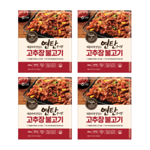 아워홈 연탄 구이맛 고추장 불고기 400g x4개, 4개