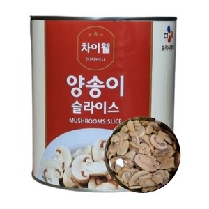 차이웰 양송이편 2840g 6개 특편 슬라이스 통조림캔