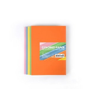 PapePhant 도톰한 5컬러 색지(5 COLORED PAPER), 120g A5 100매