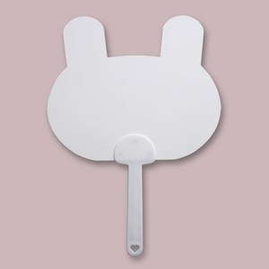 [아이디몬] 튼튼부채만들기 합지 종이 그리기 무지 하드보드지 모양, 토끼