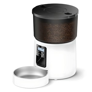 로제코 반려동물 녹음가능 자동급식기, 3L, 화이트, 1개