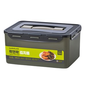 락앤락 플라스틱 직사각 원핸들 김치통 HPL890WN, 8L, 1개