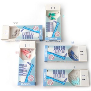 스카이덴트 004 리필 치간칫솔 리필형 치간치솔 사이즈 SSS SS S M L 택 1 SKYDENT 임플란트 교정장치 덴탈케어 치아관리 치솔 칫솔, S, 1개