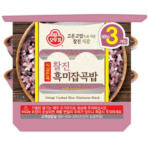 오뚜기 식감만족 찰진 흑미잡곡밥, 210g, 6개