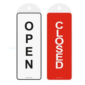 아트사인 양면 걸이용 고급 표지판 9156, OPEN, CLOSED, 1개