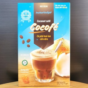 REXSUN 3 in 1 cocofe Coconut Coffee 베트남 코코페 유명한 코코넛 커피, 160g, 10개입, 2박스