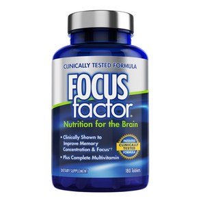 Focus Facto (캐나다 직송) 포커스팩터 두뇌건강 집중력 향상 FOCUS facto, 1개, 180정