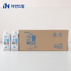 자연드림 자연드림 JUST 기픈물 330ml x (멸균종이팩생수/심층수), 18개