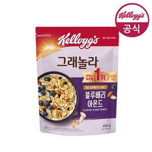 켈로그 블루베리 아몬드 그래놀라 시리얼, 450g, 1개