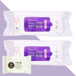 캐치맙 탄탄한 정전기 청소포 대형 40매 2개(+하늘선물 물티슈 10매), 2개
