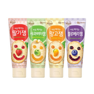 복음자리 바로 짜먹는 잼 4종 (딸기+블루베리+사과버터+망고), 1개, 100g