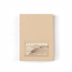 PaperPhant 크라프트지 Kraft Paper, 연한 브라운 A4 250매 80g