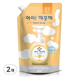 아이깨끗해 폼 핸드솝 순 파우더향 리필, 1.8L, 2개