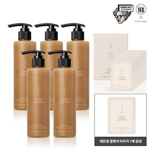 [KT알파쇼핑]조성아 레몬청 클렌저200ml x 5개+트래블 파우치3ml x10매+무료체험 1매, 5개, 200ml