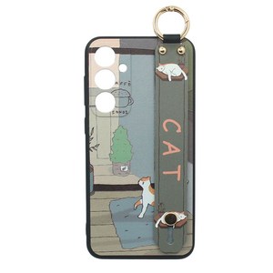 신서엔코 갤럭시S24FE 갤럭시S24 FE 갤럭시 S24 FE 5G 케이스 Galaxy Phone Case SCS-1533 일러스트 핸드 스트랩 휴대폰 케이스