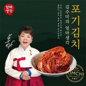 자연맛남 [김수미김치] 김수미 국산 김치 더프리미엄 배추 포기 9kg, 10kg, 1개