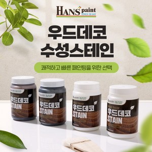 한스 우드데코 수성 스테인 250ml, 호두나무, 1개